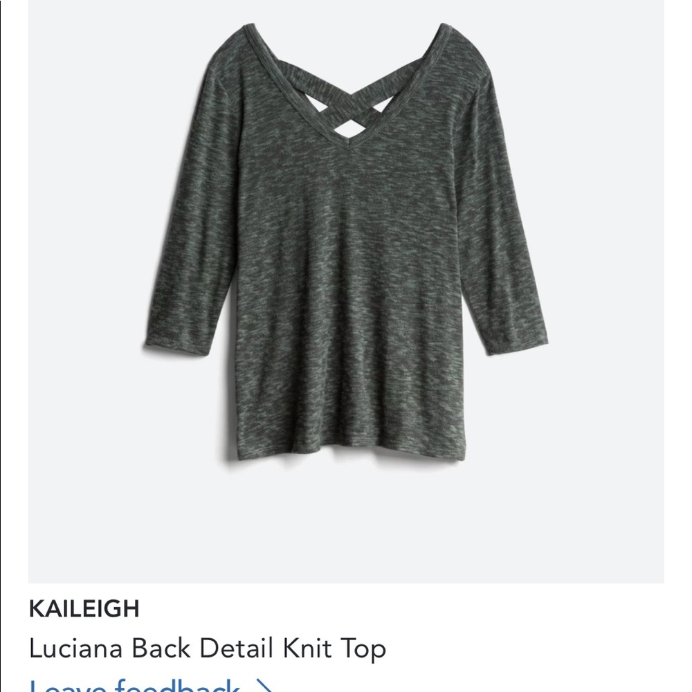 Kaileigh Detailed Back 3/4 sleeve shirt from stitch fix